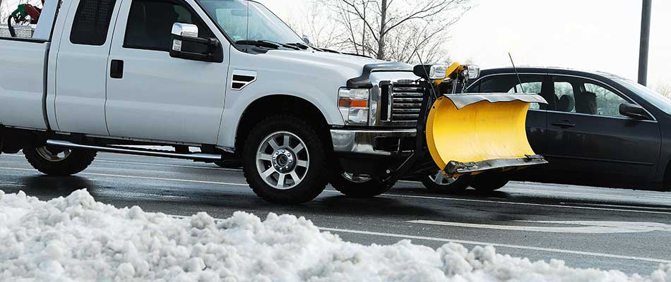 content snow removal truck plow